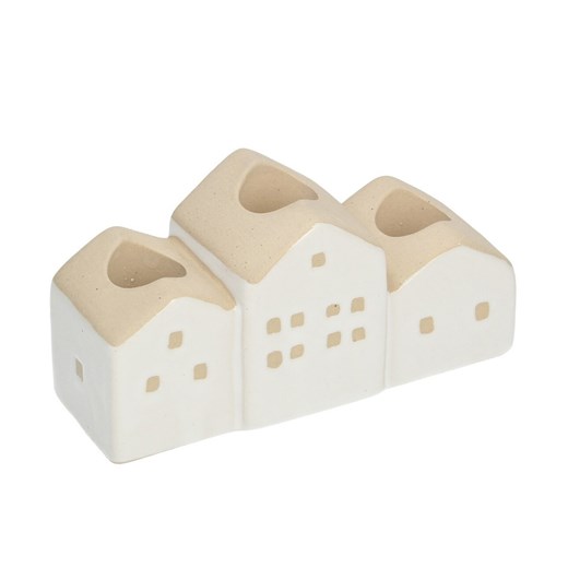 Świecznik Hauses 13x5x7cm white ze sklepu dekoria.pl w kategorii Świeczniki - zdjęcie 175629696