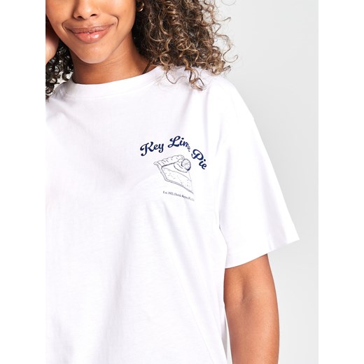 Sinsay - Koszulka oversize - biały Sinsay XL Sinsay