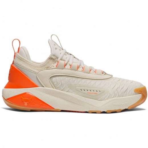 Damskie buty treningowe crossfit Under Armour UA W Project Rock 7 - beżowe ze sklepu Sportstylestory.com w kategorii Buty sportowe damskie - zdjęcie 175631649