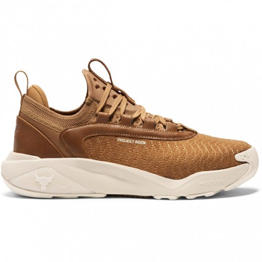 Buty treningowe crossfit uniseks Under Armour UA Project Rock 7 Luxe - brązowe ze sklepu Sportstylestory.com w kategorii Buty sportowe męskie - zdjęcie 175631709