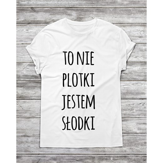 Koszulka męska to nie plotki jestem słodki ze sklepu Time For Fashion w kategorii T-shirty męskie - zdjęcie 175632078