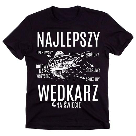 NAJLEPSZY WĘDKARZ NA ŚWIECIE - KOSZULKA MESKA ze sklepu Time For Fashion w kategorii T-shirty męskie - zdjęcie 175637367