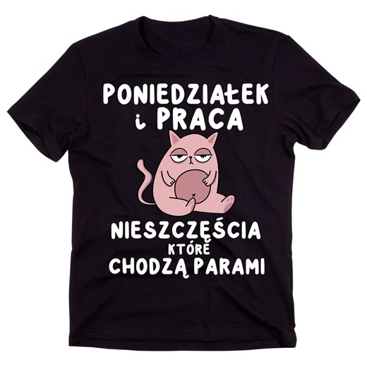 śmieszna męska czarna koszulka ze sklepu Time For Fashion w kategorii T-shirty męskie - zdjęcie 175637615