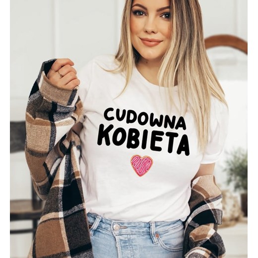 koszulka na prezent cudowna kobieta ze sklepu Time For Fashion w kategorii Bluzki damskie - zdjęcie 175637718