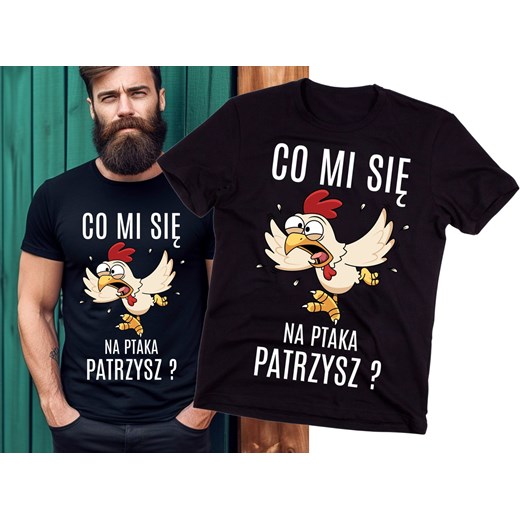 FAJNA Koszulka dla chłopaka Z PTAKIEM ze sklepu Time For Fashion w kategorii T-shirty męskie - zdjęcie 175639078