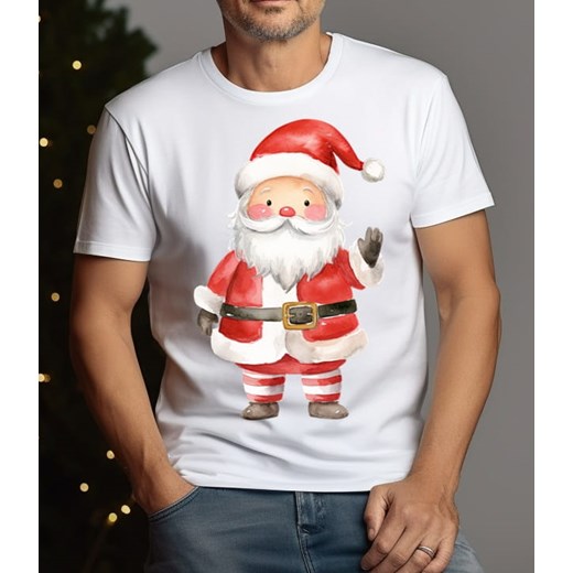 Męska koszulka z mikołajem SANTA91 ze sklepu Time For Fashion w kategorii T-shirty męskie - zdjęcie 175639886