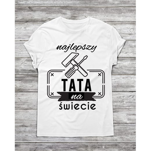 Koszulka męska NAJLEPSZY TATA NA ŚWIECIE ze sklepu Time For Fashion w kategorii T-shirty męskie - zdjęcie 175643865