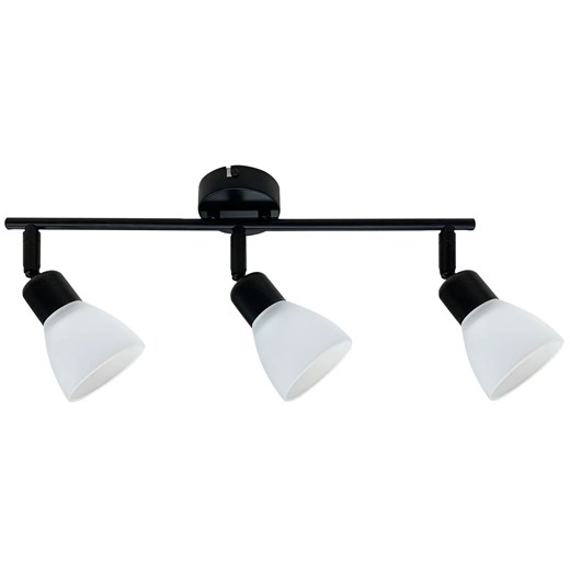 Trzypunktowa lampa sufitowa z regulowanymi kloszami czarny + biały - Z069-Atazia Lumes One Size Edinos.pl