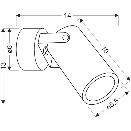 Czarny metalowy regulowany kinkiet - Z074-Egip Lumes One Size Edinos.pl