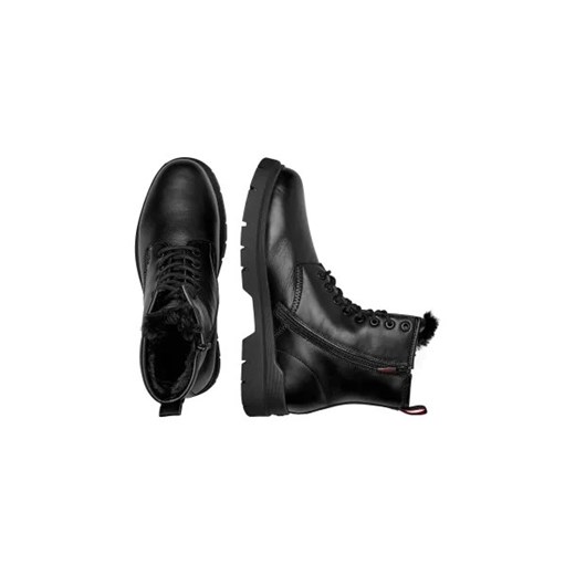 Buty zimowe męskie Hugo Boss sznurowane casual z tkaniny