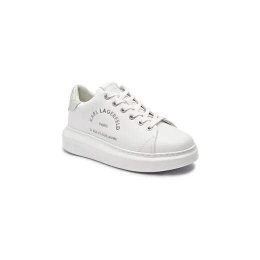 Buty sportowe damskie Karl Lagerfeld sneakersy na platformie z tworzywa sztucznego sznurowane