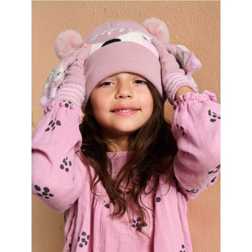 Sinsay - Komplet czapka i rękawiczki - różowy Sinsay S Sinsay