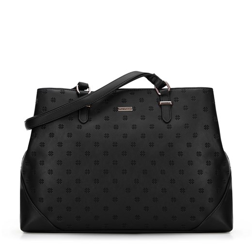 Damska shopperka z kieszenią na laptopa czarna ze sklepu WITTCHEN w kategorii Torby Shopper bag - zdjęcie 175649927