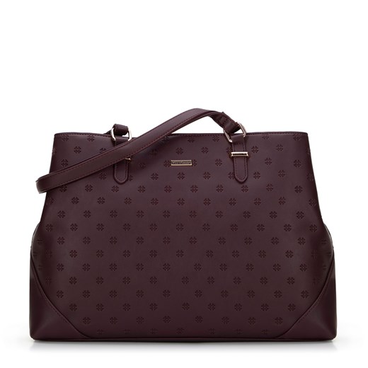 Damska shopperka z kieszenią na laptopa bordowa ze sklepu WITTCHEN w kategorii Torby Shopper bag - zdjęcie 175649928