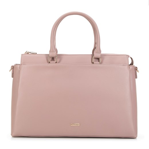 Damska torba na laptopa 15,6’’ z ekoskóry różowa ze sklepu WITTCHEN w kategorii Torby na laptopa - zdjęcie 175649978