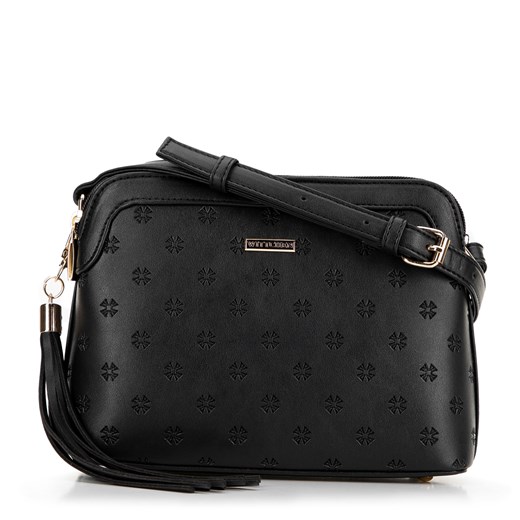 Damska torebka crossbody z chwostem czarna ze sklepu WITTCHEN w kategorii Listonoszki - zdjęcie 175649986