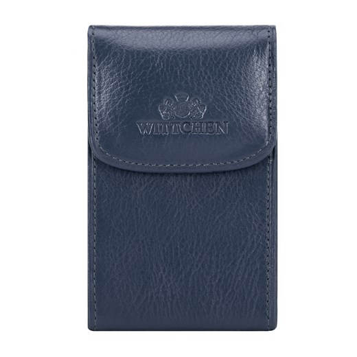 Etui na wizytówki skórzane z logo granatowe ze sklepu WITTCHEN w kategorii Etui - zdjęcie 175650109