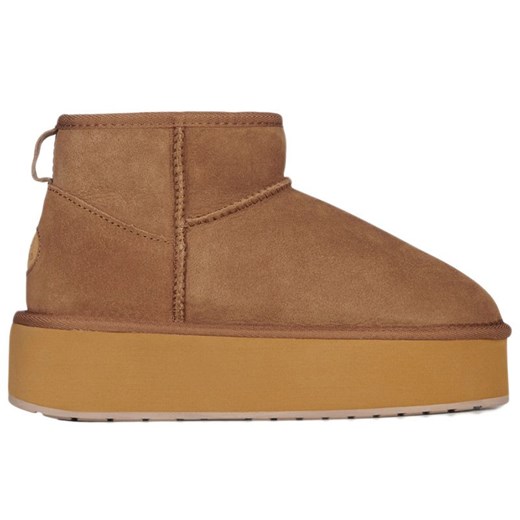 Buty Emu Australia Stinger Micro Flatform W13082CHES - brązowe ze sklepu streetstyle24.pl w kategorii Śniegowce damskie - zdjęcie 175653817