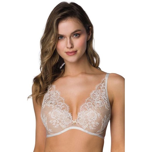 Biustonosz push-up beż-mleko Frances M-3804/11/1, Kolor beżowo-mleczny, Rozmiar 85B, Mat ze sklepu Intymna w kategorii Biustonosze - zdjęcie 175653878