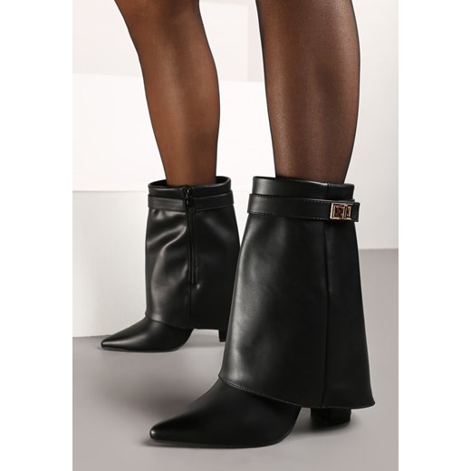 Renee botki z zamkiem na obcasie eleganckie 