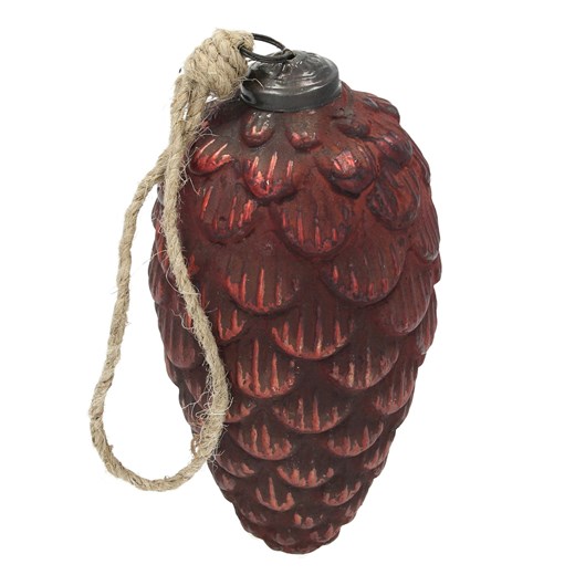 Bombka Vintage Cone 16 cm red ze sklepu dekoria.pl w kategorii Dekoracje bożonarodzeniowe - zdjęcie 175655709