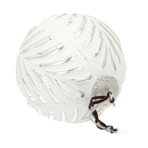 Bombka Vintage Snow ⌀12 cm white Dekoria One Size dekoria.pl