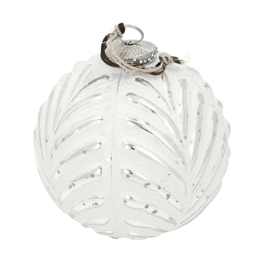 Bombka Vintage Snow ⌀12 cm white Dekoria One Size dekoria.pl