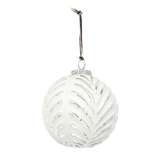 Bombka Vintage Snow ⌀12 cm white Dekoria One Size dekoria.pl
