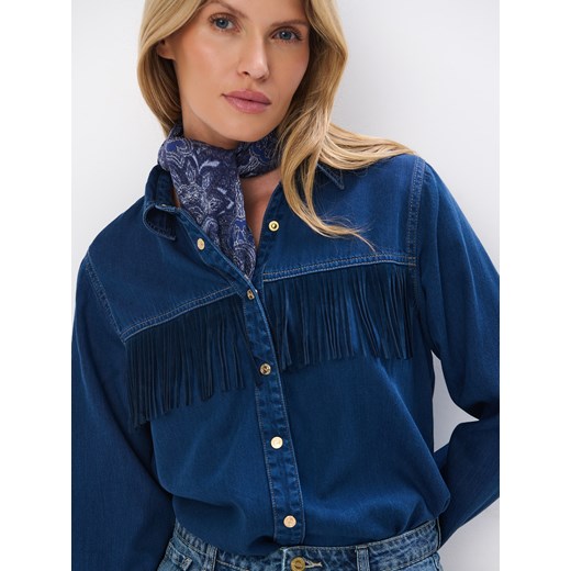 Mohito - Katana z frędzlami - niebieski Mohito 40 Mohito