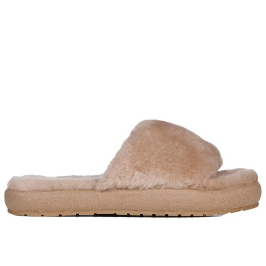 Klapki Emu Australia Mckay W13088CAME - brązowe ze sklepu streetstyle24.pl w kategorii Klapki damskie - zdjęcie 175663256