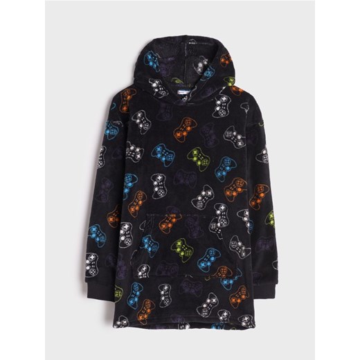 Sinsay - Bluza snuddie - czarny Sinsay 140 Sinsay