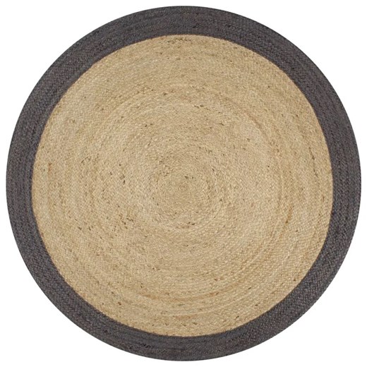 Okragły dywanik z ciemnoszarą krawędzią 120 cm - Beloho 4X Profeos One Size Edinos.pl