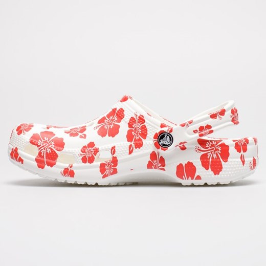 Klapki damskie Crocs wielokolorowe casual z gumy na lato płaskie bez zapięcia