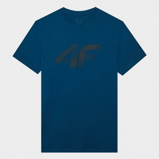 Męski t-shirt z nadrukiem 4F 4FWMM00TTSHM2257 - turkusowy ze sklepu Sportstylestory.com w kategorii T-shirty męskie - zdjęcie 175671169