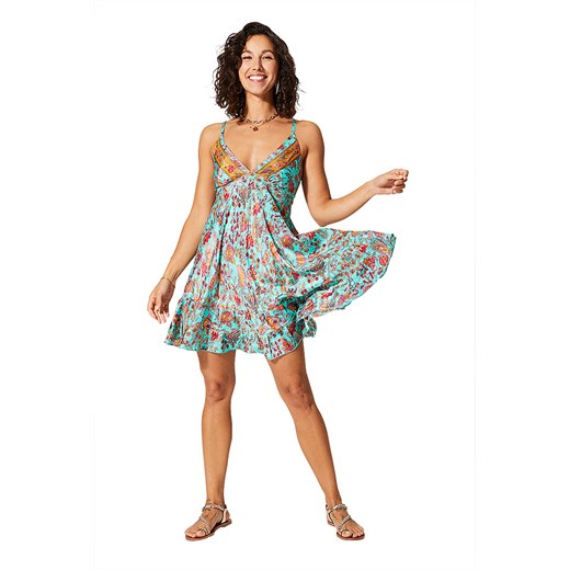 Aller Simplement Sukienka w kolorze turkusowo-czerwonym ze sklepu Limango Polska w kategorii Sukienki - zdjęcie 175671468