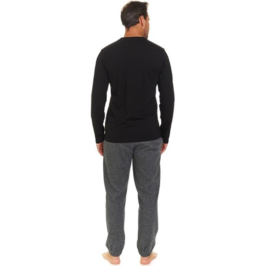 Doctor Nap bawełniana piżama męska PMB.7140, Kolor czarno-szary, Rozmiar S, Doctor Nap ze sklepu Intymna w kategorii Piżamy męskie - zdjęcie 175672405