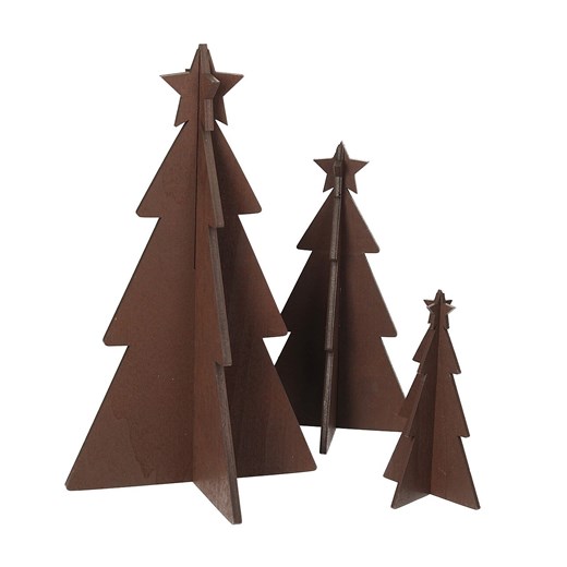 Dekoracja Rustic Trees 3 szt. brown ze sklepu dekoria.pl w kategorii Dekoracje bożonarodzeniowe - zdjęcie 175673645