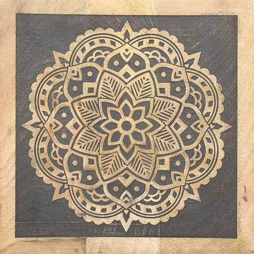 Dekoracja ścienna Mandala Wood II 20x20 cm ze sklepu dekoria.pl w kategorii Dekoracje ścienne - zdjęcie 175673677