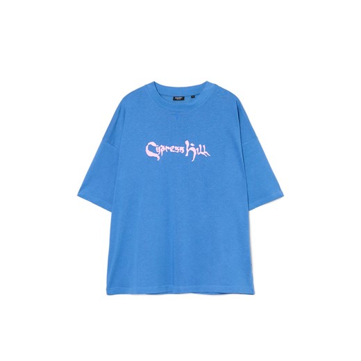 Cropp - Niebieski T-shirt Cypress Hill UNISEX - niebieski ze sklepu Cropp w kategorii T-shirty męskie - zdjęcie 175673867