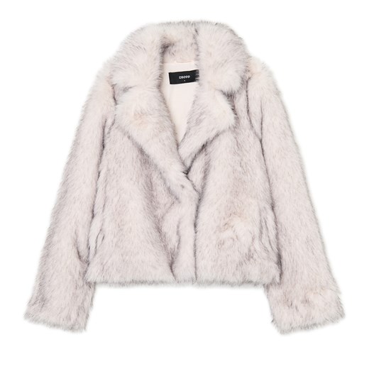 Cropp - Kurtka z imitacji futra - jasny szary Cropp XS Cropp