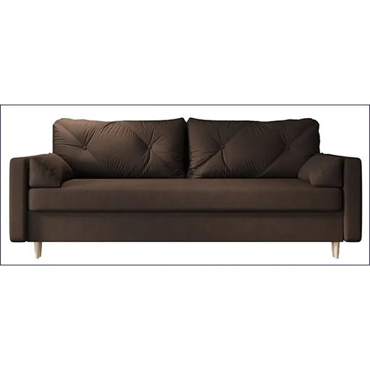 Brązowa sofa rozkładana - Petra Elior One Size okazja Edinos.pl