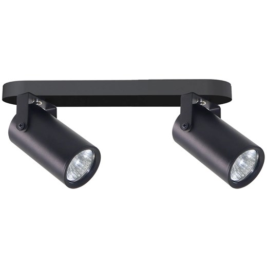 Czarna lampa sufitowa dwupunktowa loft na listwie - Z071 Z1-C00 ze sklepu Edinos.pl w kategorii Lampy sufitowe - zdjęcie 175675069