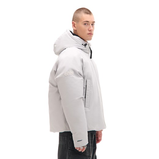 Cropp - Jasnoszara kurtka puffer z kapturem - jasny szary ze sklepu Cropp w kategorii Kurtki męskie - zdjęcie 175676715