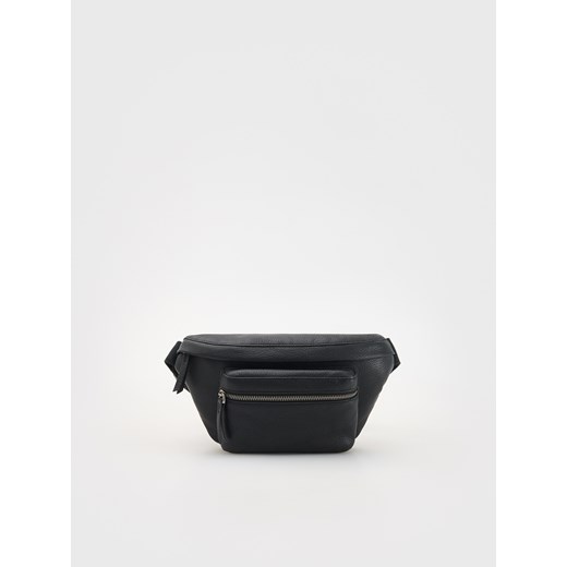 Reserved - Skórzana saszetka nerka - czarny ze sklepu Reserved w kategorii Nerki - zdjęcie 175677687