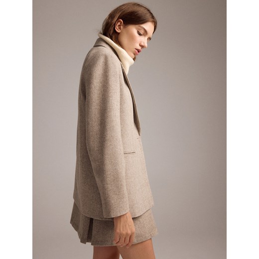 Reserved - Marynarka z wełną w jodełkę - wielobarwny Reserved XS Reserved