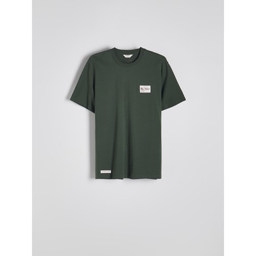 Reserved - T-shirt regular z naszywką - jasny zielony Reserved L Reserved