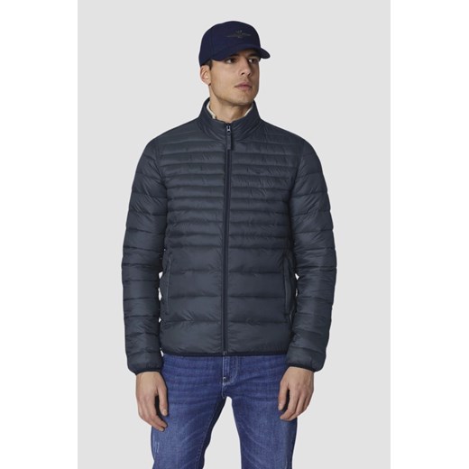 AERONAUTICA MILITARE Granatowa pikowana kurtka JACKET, Rozmiar 50 ze sklepu outfit.pl w kategorii Kurtki męskie - zdjęcie 175678677