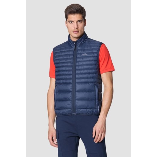 AERONAUTICA MILITARE Granatowy bezrękawnik Ultralight Quilted Vest, Rozmiar 50 ze sklepu outfit.pl w kategorii Kamizelki męskie - zdjęcie 175678686