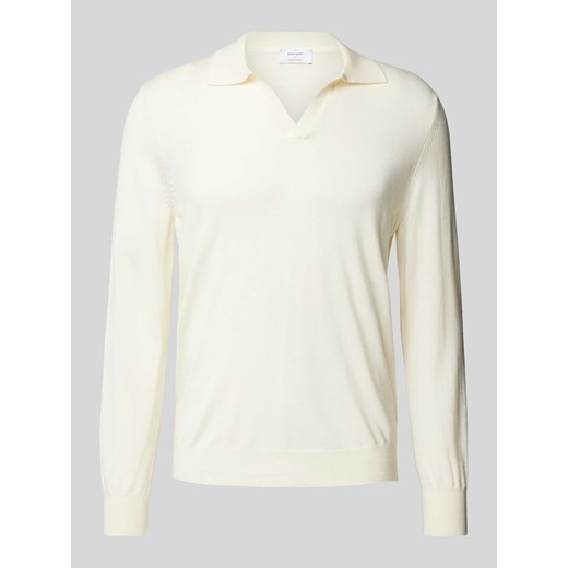 Sweter z dzianiny z wykładanym kołnierzem ze sklepu Peek&Cloppenburg  w kategorii Swetry męskie - zdjęcie 175681268