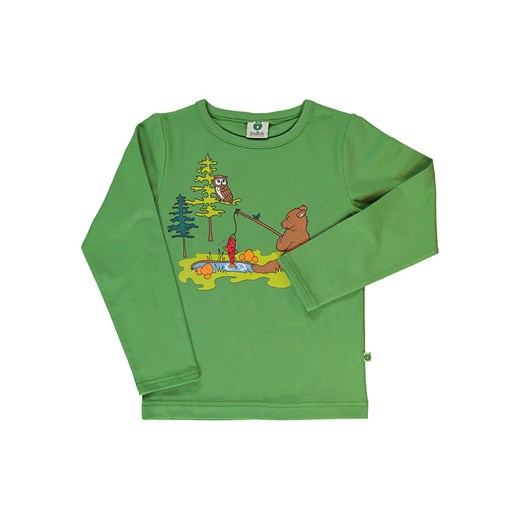 Småfolk Koszulka &quot;Fishing bear&quot; w kolorze zielonym ze sklepu Limango Polska w kategorii T-shirty chłopięce - zdjęcie 175687458